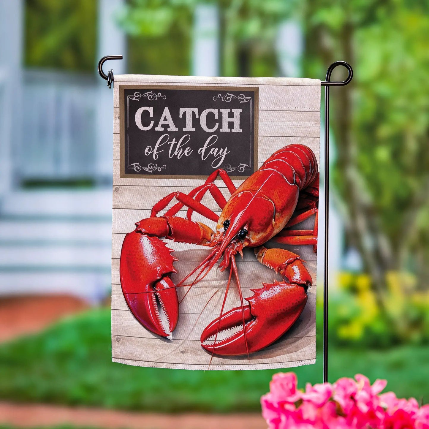 Lobster Catch Suede Garden Flag - Tampa Home & Garden Store