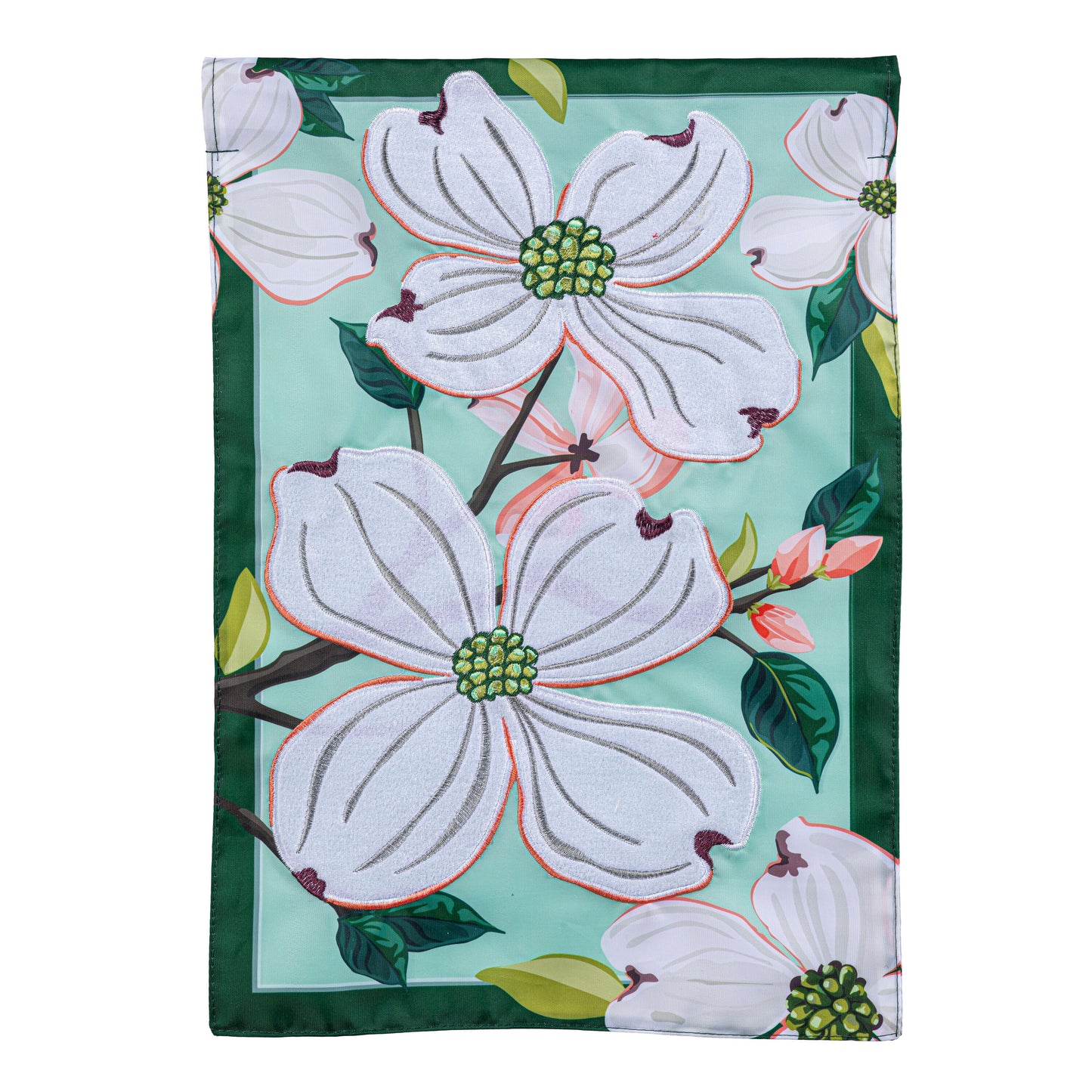 Applique garden flag Dogwood Blossoms by Evergreen Enterprises - Wholesale Collective on Tampa Home & Garden Store