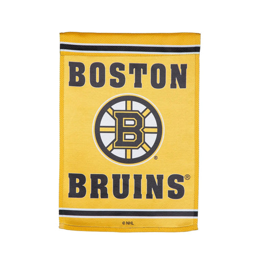 Embossed Suede Flag, GDN Size, Boston Bruins - Tampa Home & Garden Store