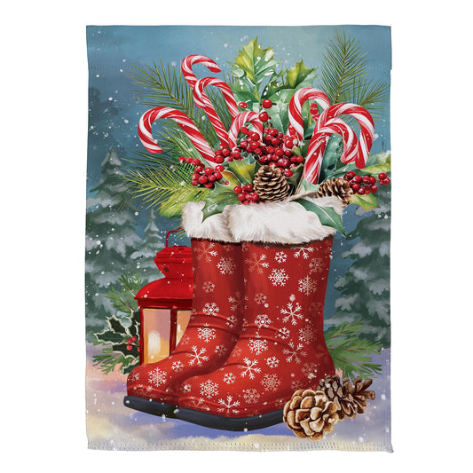 Winter Boots Suede Garden Flag - Tampa Home & Garden Store