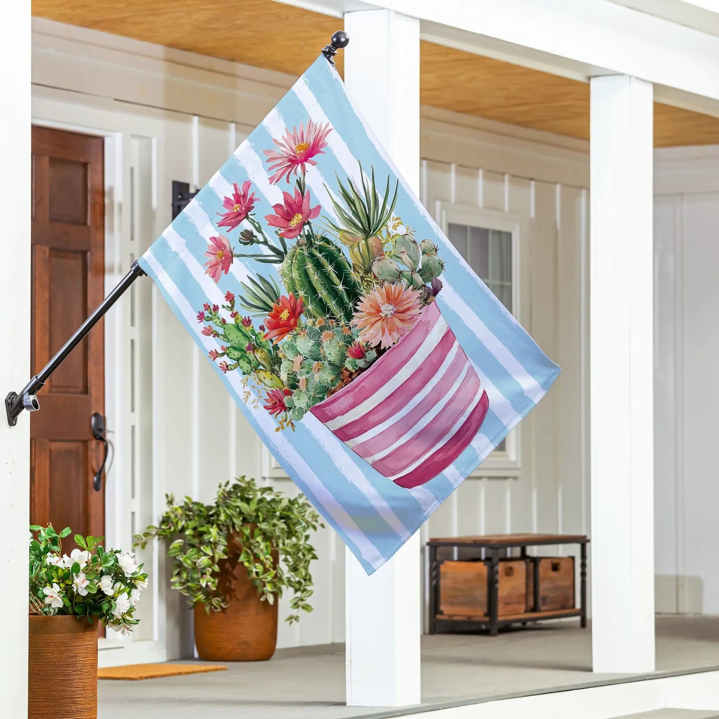 Welcoming Succulent Suede House Flag - Tampa Home & Garden Store