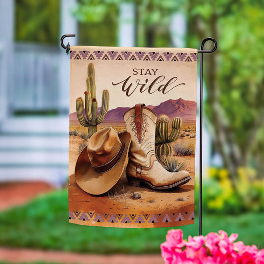 Wild West Suede Garden Flag - Tampa Home & Garden Store