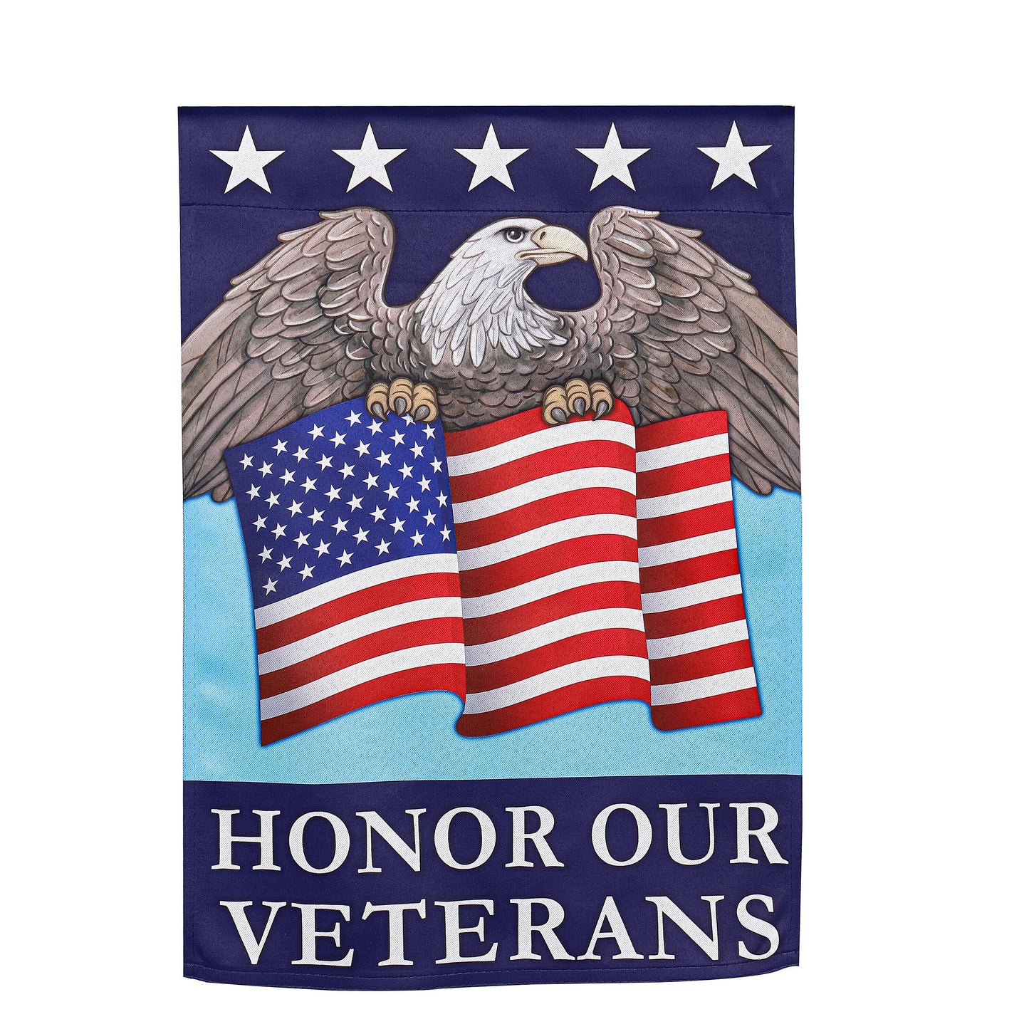 Suede garden flag Honor Our Veterans by Evergreen Enterprises - Wholesale Collective with eagle on Tampa Home & Garden Store
