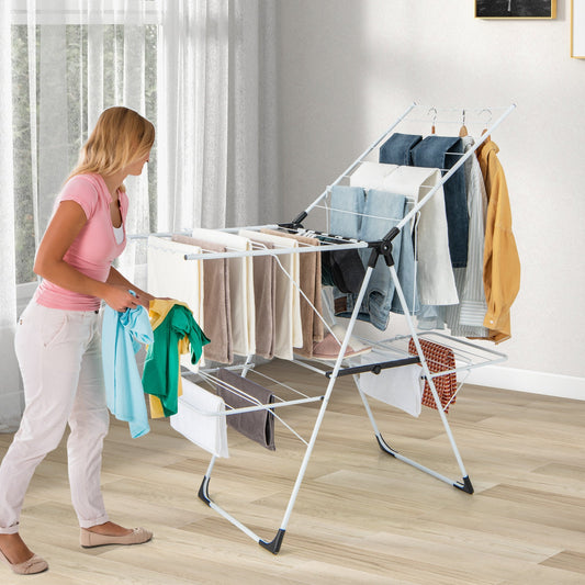 2-level Laundry Drying Rack with Height Adjustable Wings - Tampa Home & Garden Store