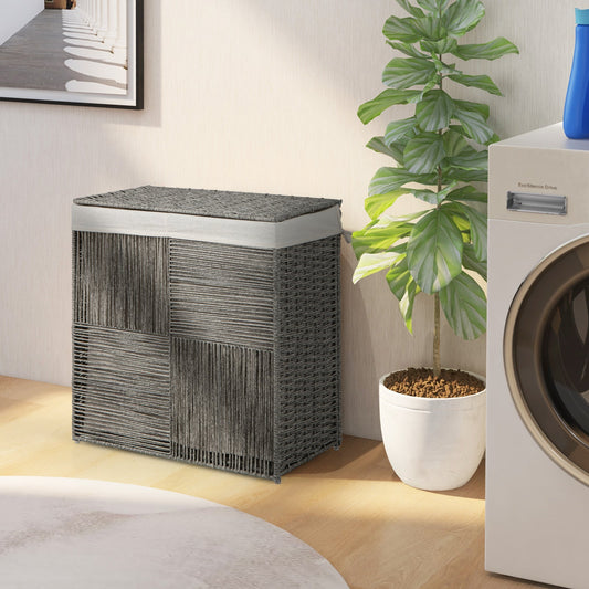 29 Gallons Laundry Hamper with Convenient Handles and Removable Liner Bag-Gray - Tampa Home & Garden Store