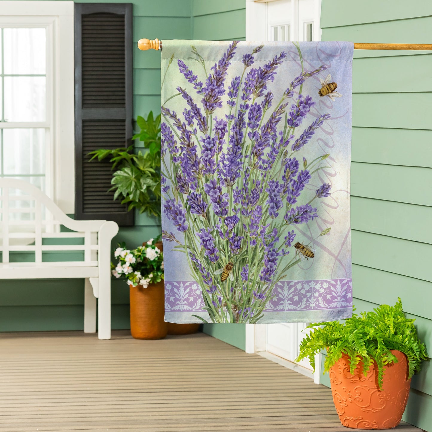 Lavender Bouquet Suede House Flag - Tampa Home & Garden Store