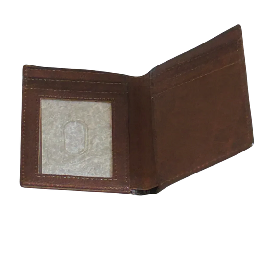 Cambridge Bi Fold Wallet brown full-grain leather with ID window by MiamiLeathers Luggage & Bags on Tampa Home & Garden Store