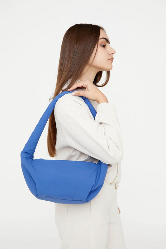 Myra Mini Bag cobalt RPET circular-handle top zip shoulder bag by Lefrik USA on Tampa Home & Garden Store
