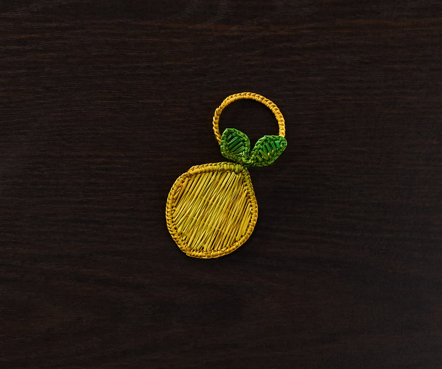 Lemon Napkin Ring – 3.5” Handwoven Iraca Palm – Artisan Summer Table Decor from Colombia - Tampa Home & Garden Store