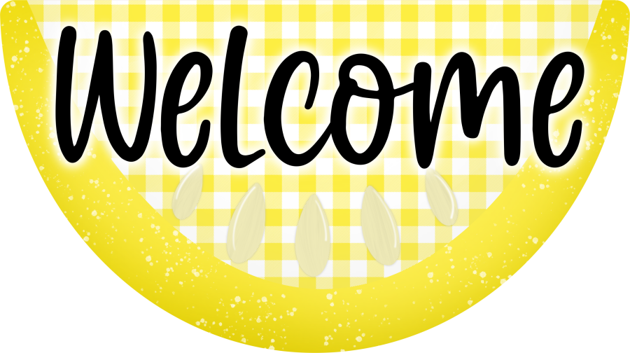 Lemon Sign, Welcome Door Hanger, wood sign, DECOE-W-179, 22" Door Hanger - Tampa Home & Garden Store
