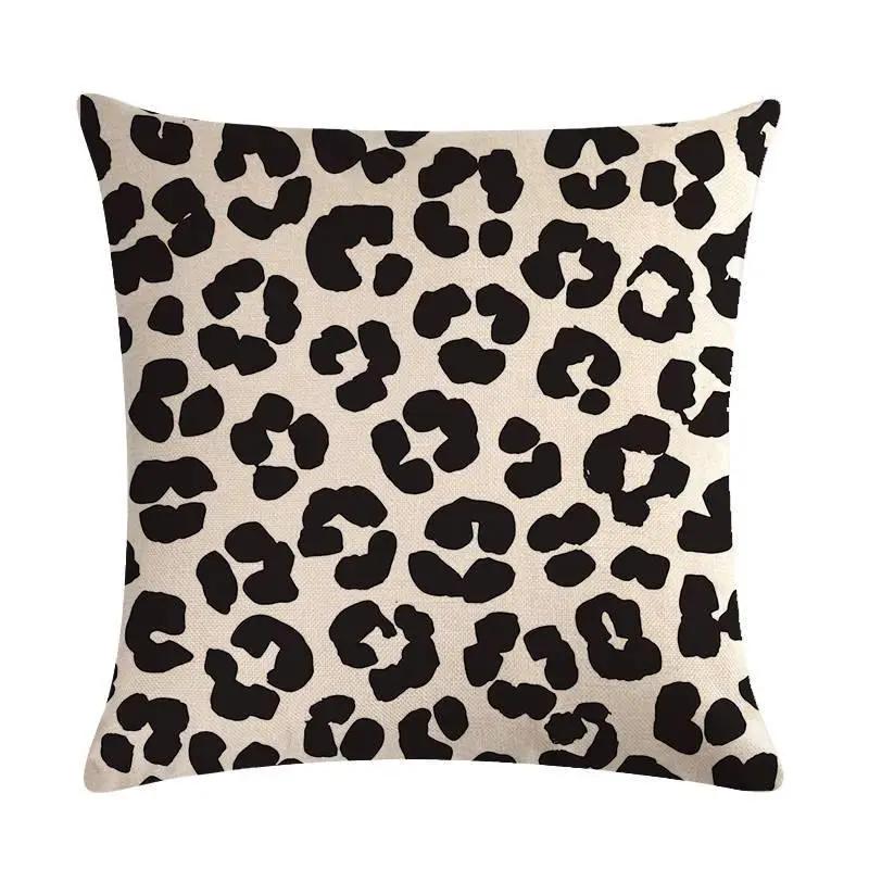 Leopard Print Throw Pillow Case beige background with black spots Gia Roma on Tampa Home & Garden Store