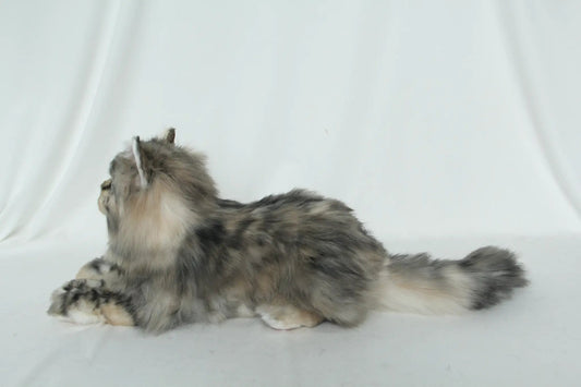 Plush Li-Hua Cat Longhair DIY Craft Kit gray tortoiseshell fur, partial cat body visible on Tampa Home & Garden Store