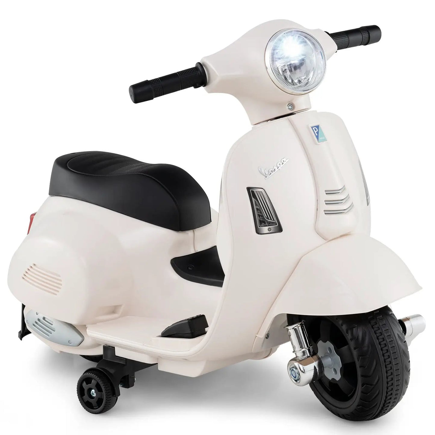 Kids Ride on Motorcycle Licensed Vespa with LED Headlight and Horn Sound-Green - Tampa Home & Garden Store