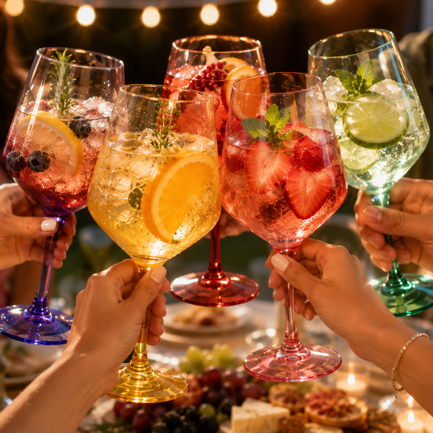 Madrid Acrylic Stemmed Wine Glasses Set of 12