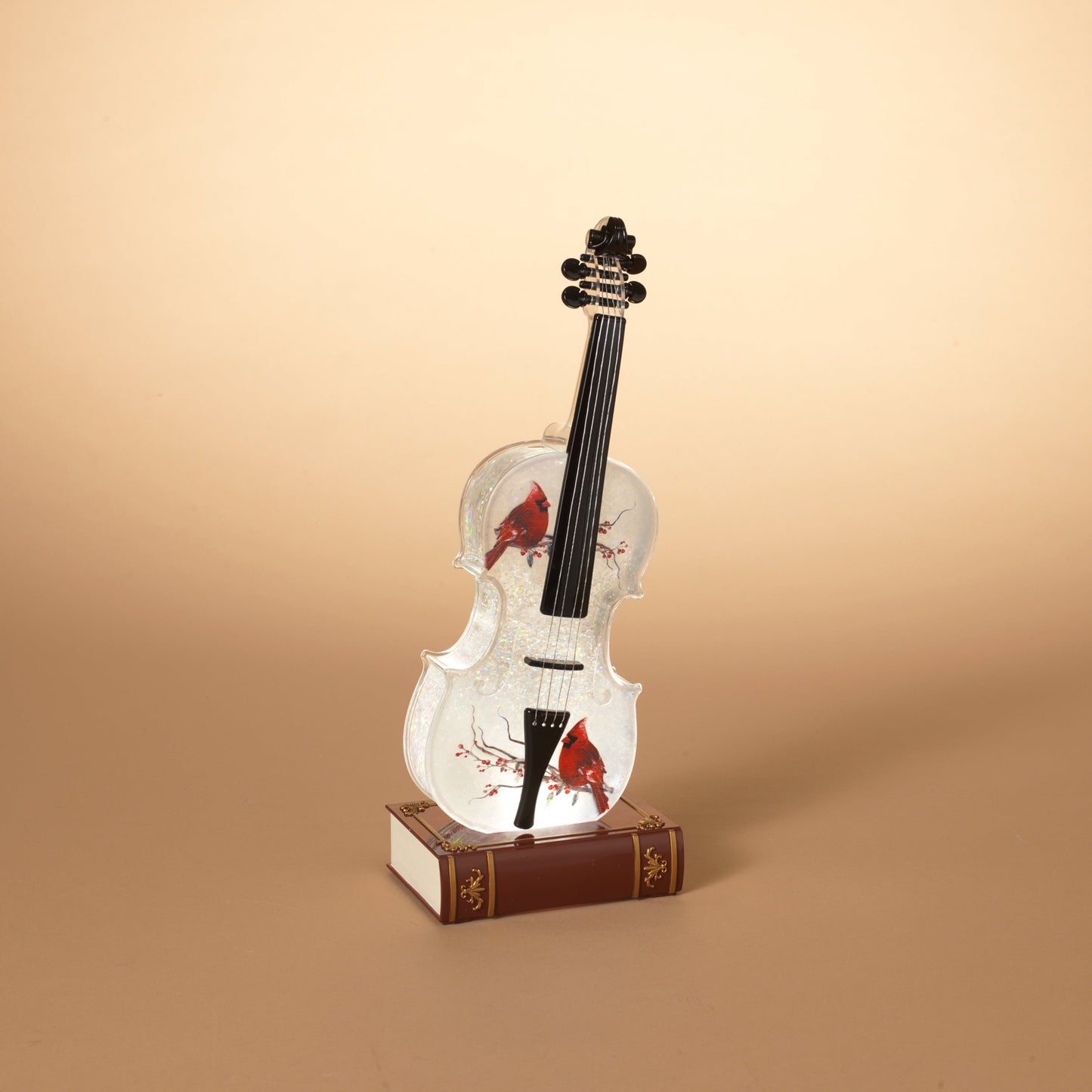 Lighted Musical Violin Shaped Waterglobe - Tampa Home & Garden Store