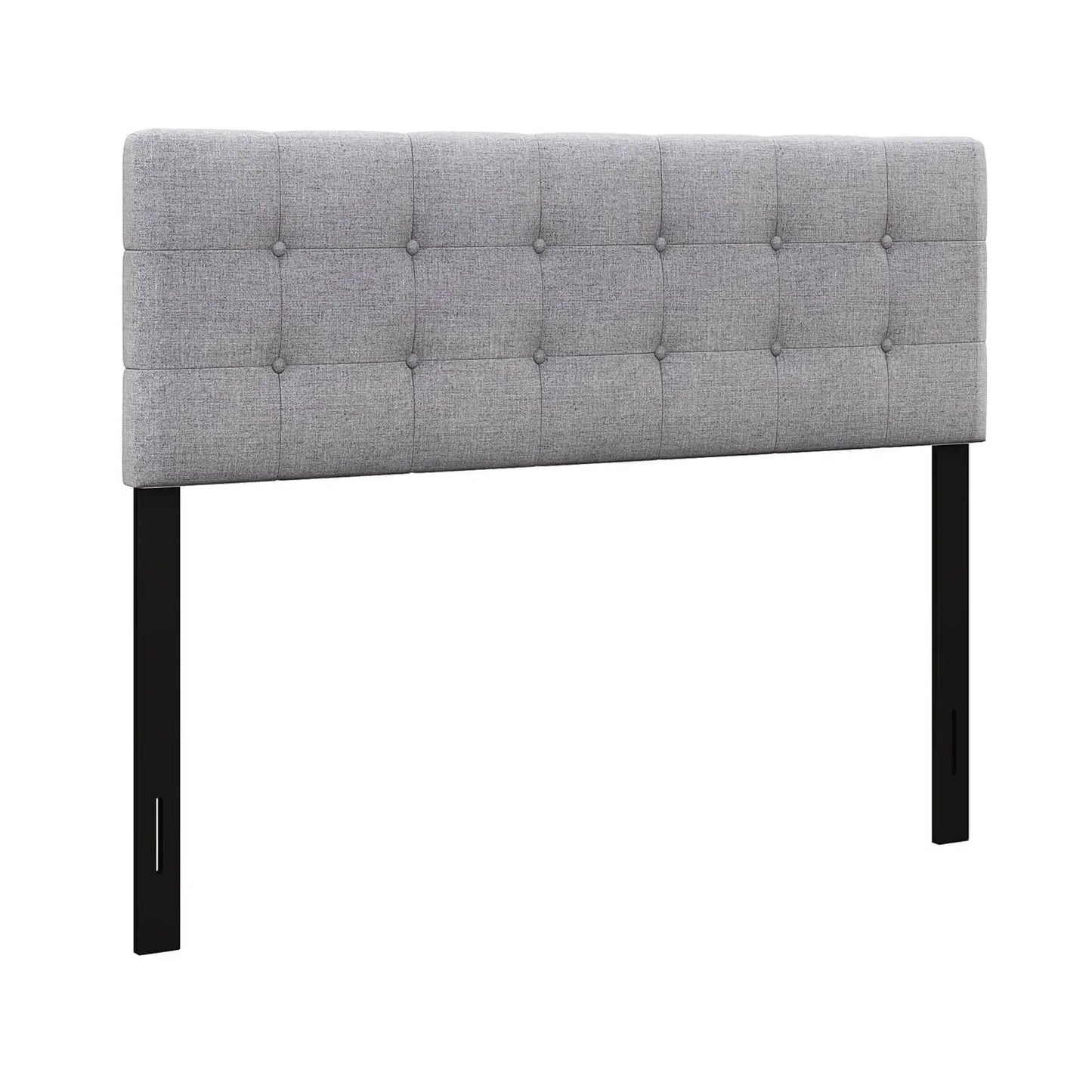 Linen upholstered headboard with rubber wood legs, DirectDeals on Tampa Home & Garden Store
