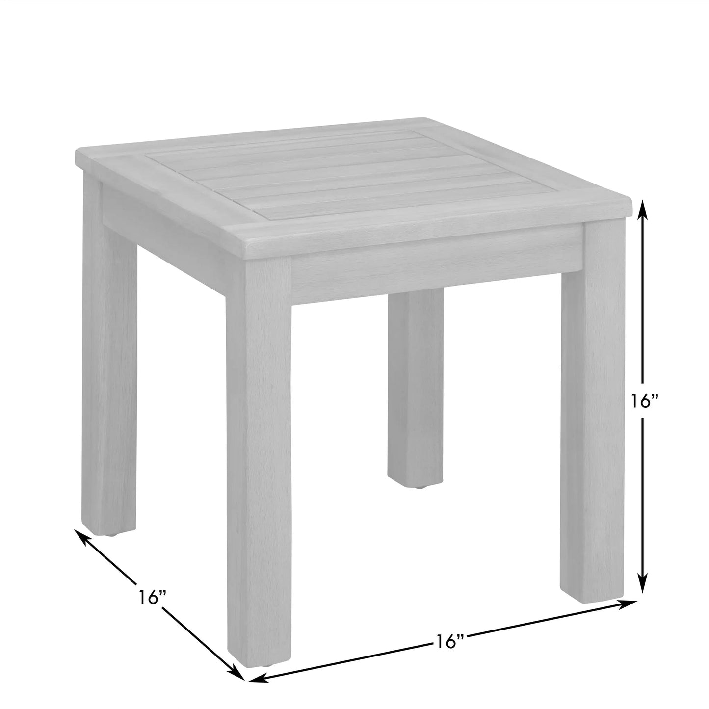 Lio Oslo wooden side table with slatted top in light finish for living room on Tampa Home & Garden Store