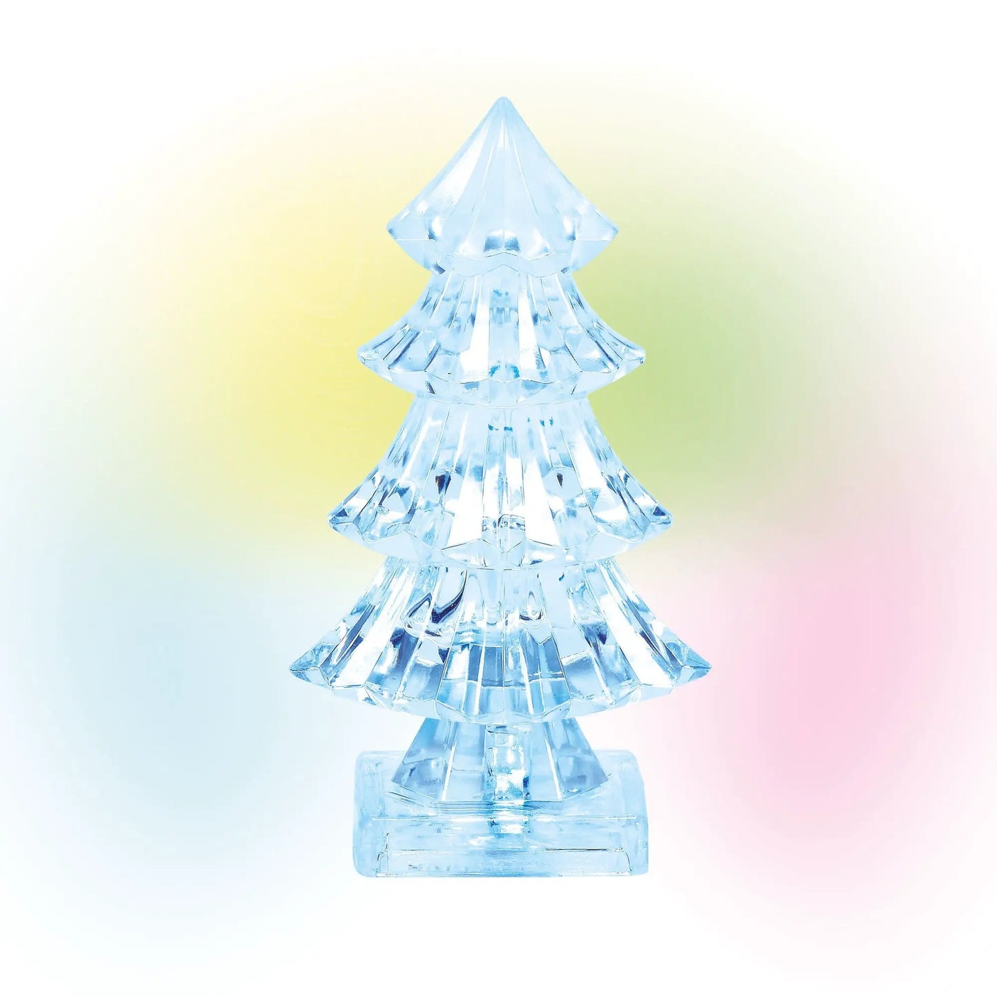 Lit Ice Castle Tree LED Winter Carnival crystal blue acrylic Christmas village accessory on Tampa Home & Garden Store