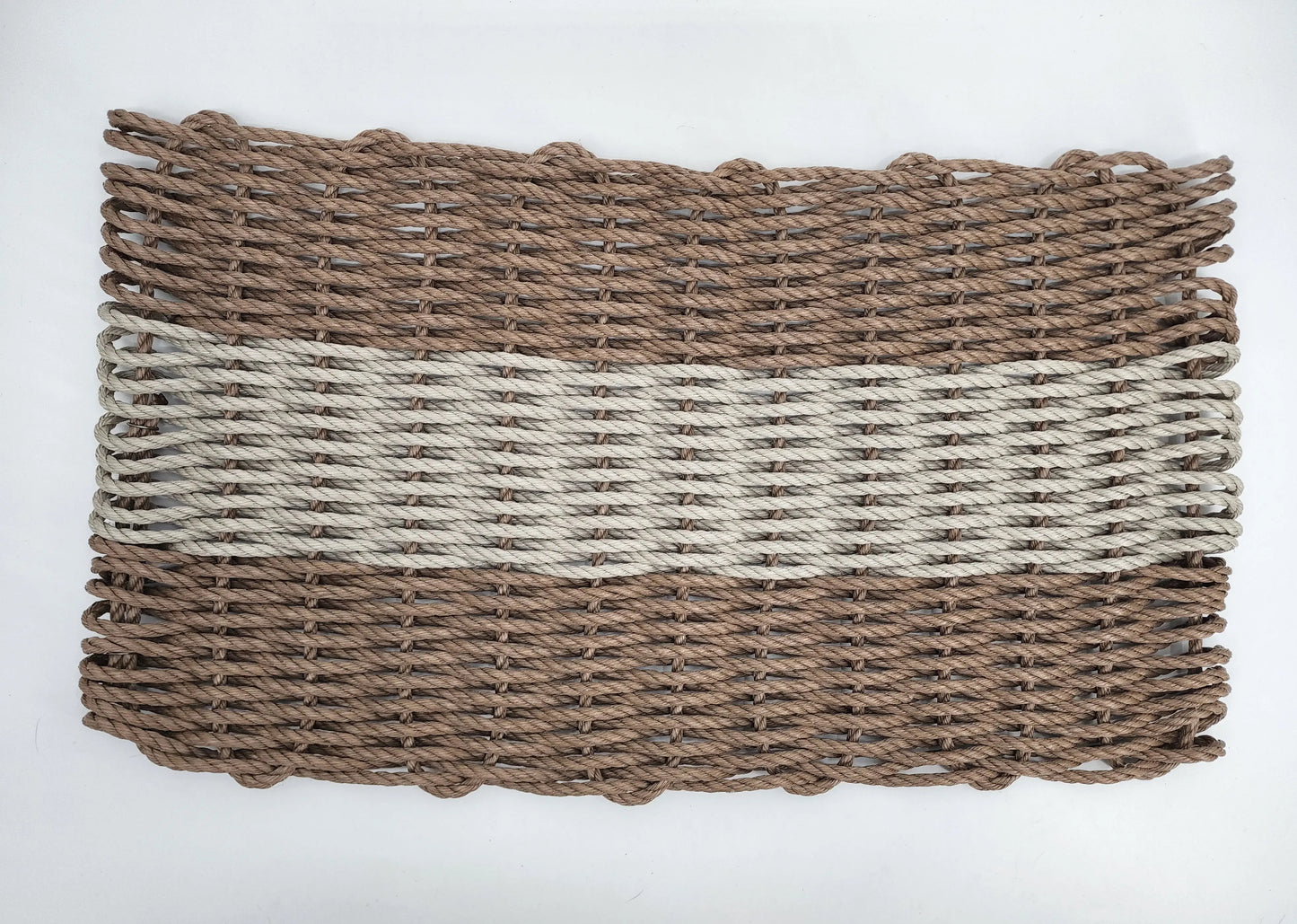 Lobster Rope Mat brown and tan natural rope door mat on Tampa Home & Garden Store