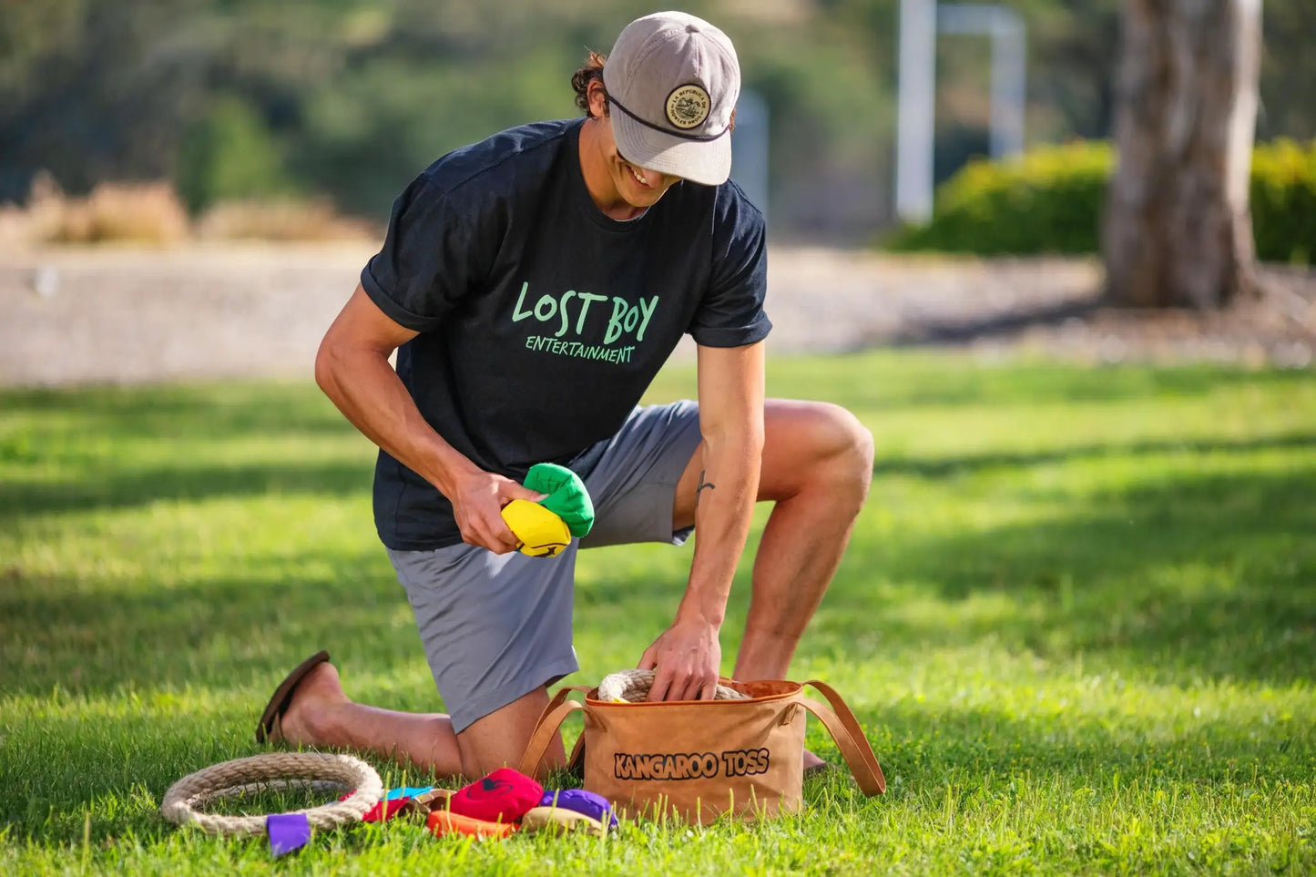 Kangaroo Toss Ring Toss Game kit with colorful ring set by Lost Boy Entertainment on Tampa Home & Garden Store