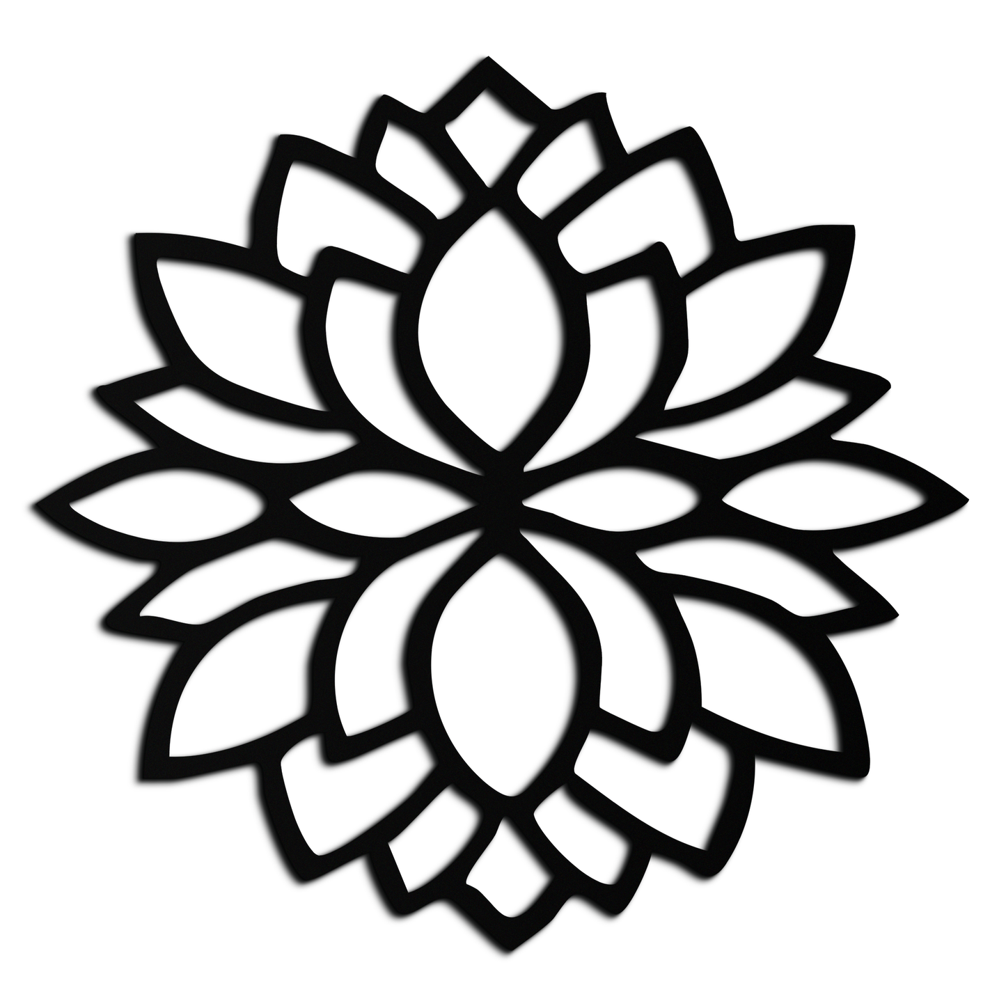 Lotus Flower Silhouette Metal Wall Art – Elegant Black Zen Decor for Home or Office- KAF525 - Tampa Home & Garden Store