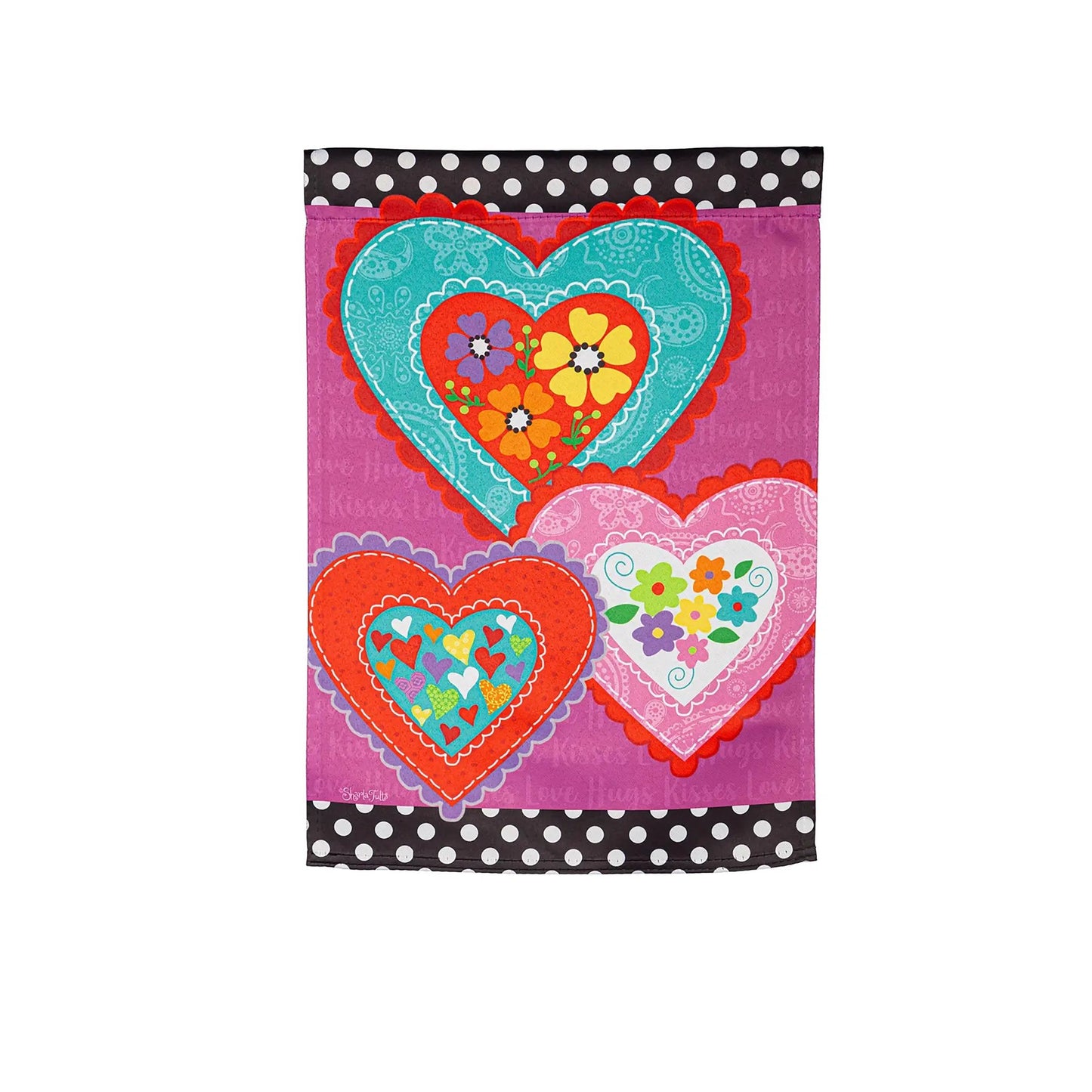 Lovely Hearts Suede House Flag - Tampa Home & Garden Store