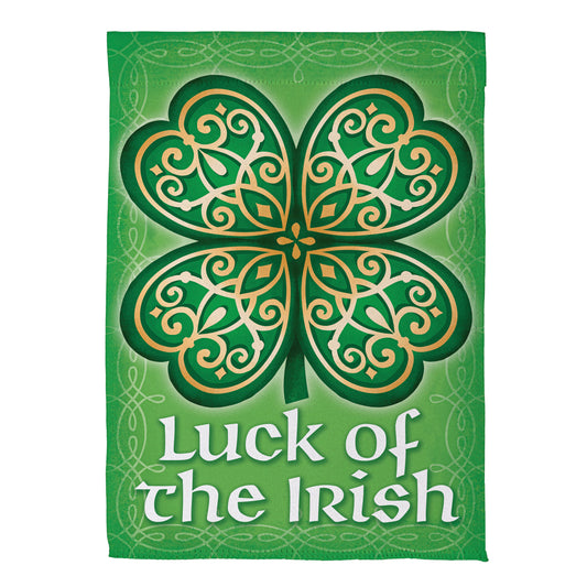 Luck Of The Irish Suede House Flag - Tampa Home & Garden Store