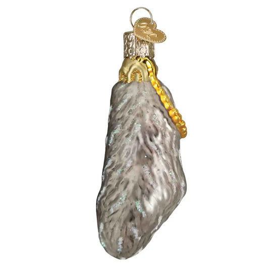 Lucky Rabbit's Foot Glass Ornament gray with gold cap by Country Christmas Loft on Tampa Home & Garden on Tampa Home & Garden Store