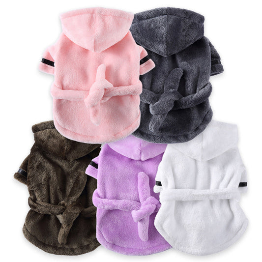 Luxury Soft Pet Dog Puppy Hooded Bathrobe - Tampa Home & Garden Store