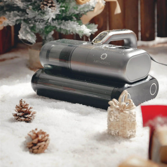 M1 UV handheld mattress vacuum cleaner Airthereal in silver gray design on Tampa Home & Garden Store