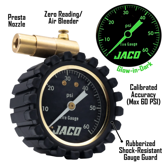 MBX-60 Presta Tire Pressure Gauge for Bikes (Max 60 PSI) | MTB & XC Series - Tampa Home & Garden Store