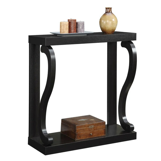 Espresso modern console table with curved legs by HomePacific, living room console on Tampa Home & Garden Store
