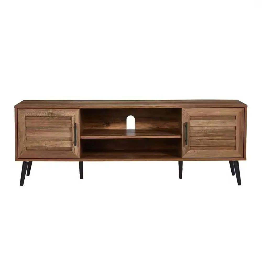 Modern Rustic Wood Finish TV Stand with Mid-Century Legs - for TV up to 65-inch - Tampa Home & Garden Store