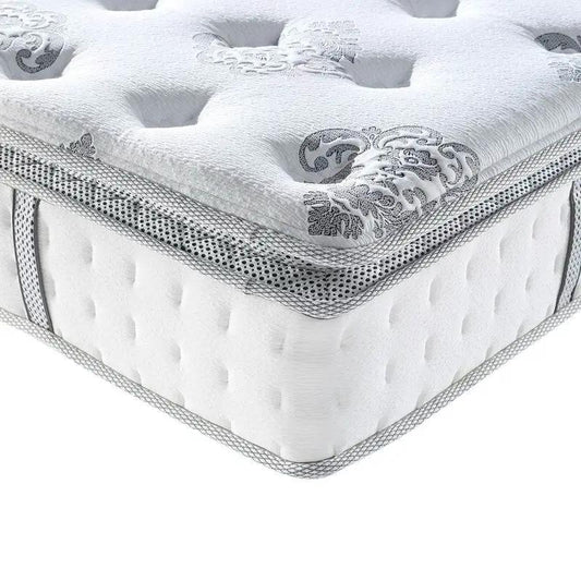 12 Inch Pillow Top Hybrid Mattress white pillow-top with edge innerspring Tampa Home & Garden on Tampa Home & Garden Store
