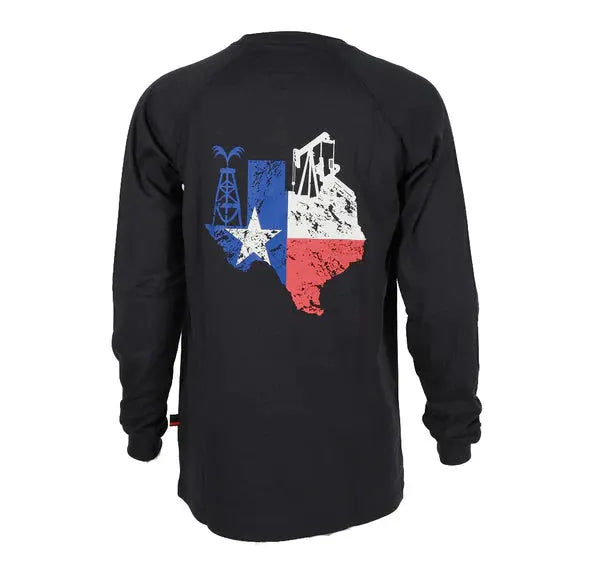 Men's FR Graphic Crew Neck Tee Navy - Texas Flag Slogan - Tampa Home & Garden Store
