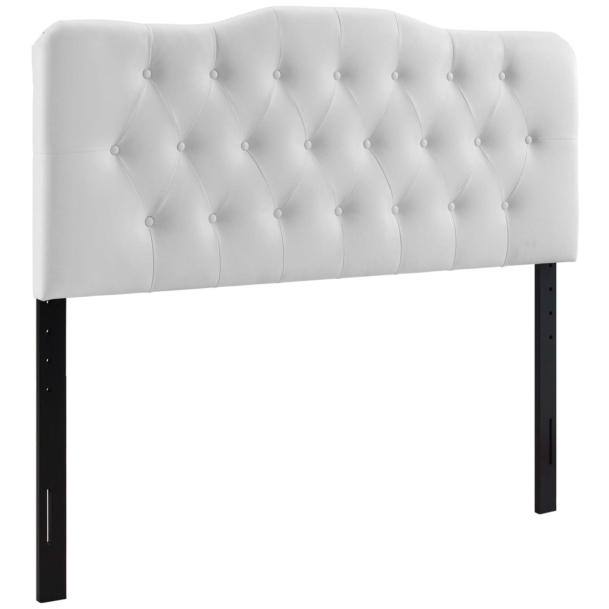 Annabel Upholstered Vinyl Queen Headboard white tufted with diamond pattern by Modway on Tampa Home & Garden Store