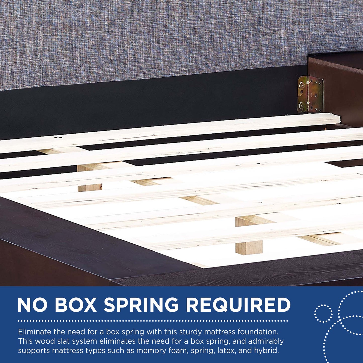 Freja Fabric Queen Platform Bed and Frame