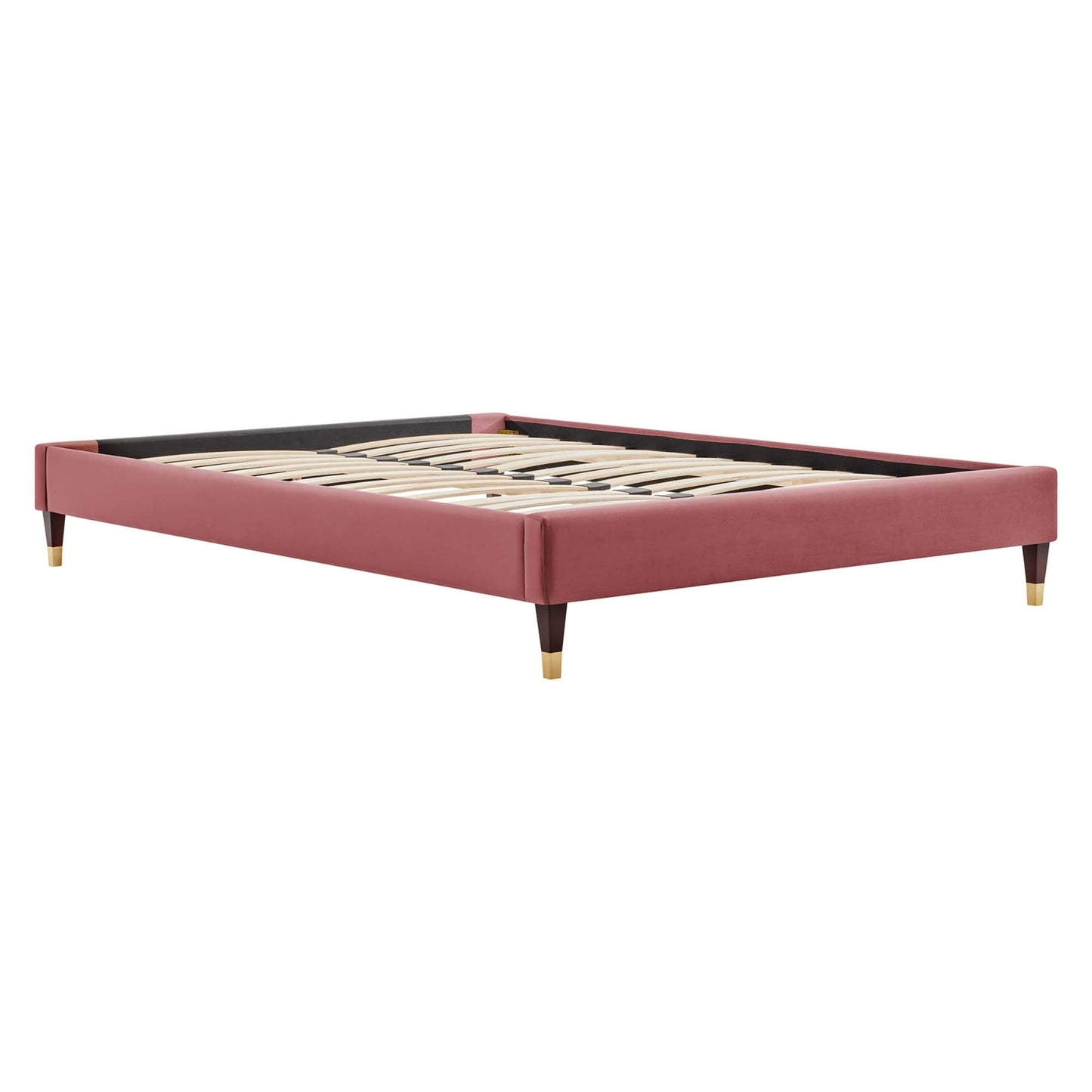 The Harlow Velvet Queen Platform Bed by Modway