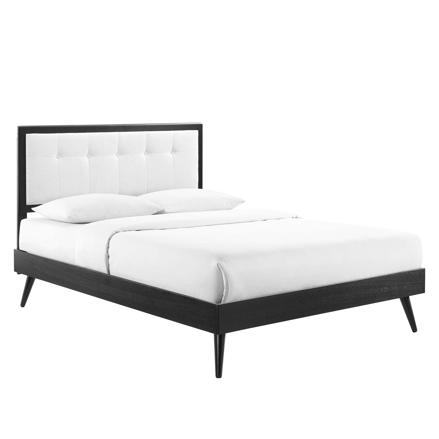 Willow Wood King Platform Bed and Splayed Legs