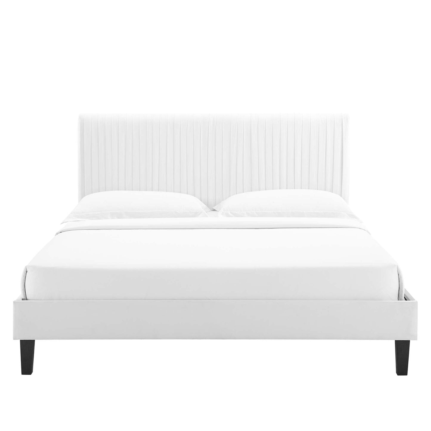 Peyton Velvet Full Platform Bed by Modway