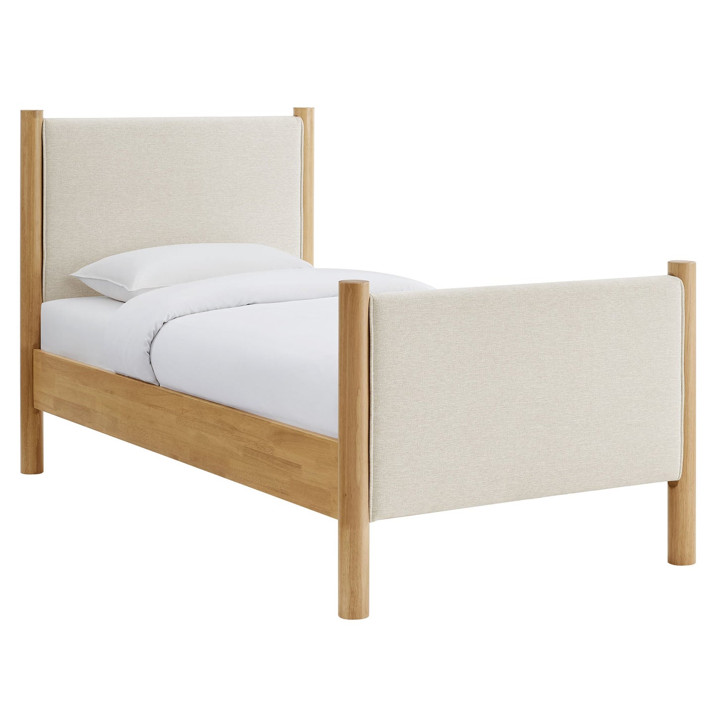 Maven Twin Fabric and Upholstered Platform Bed
