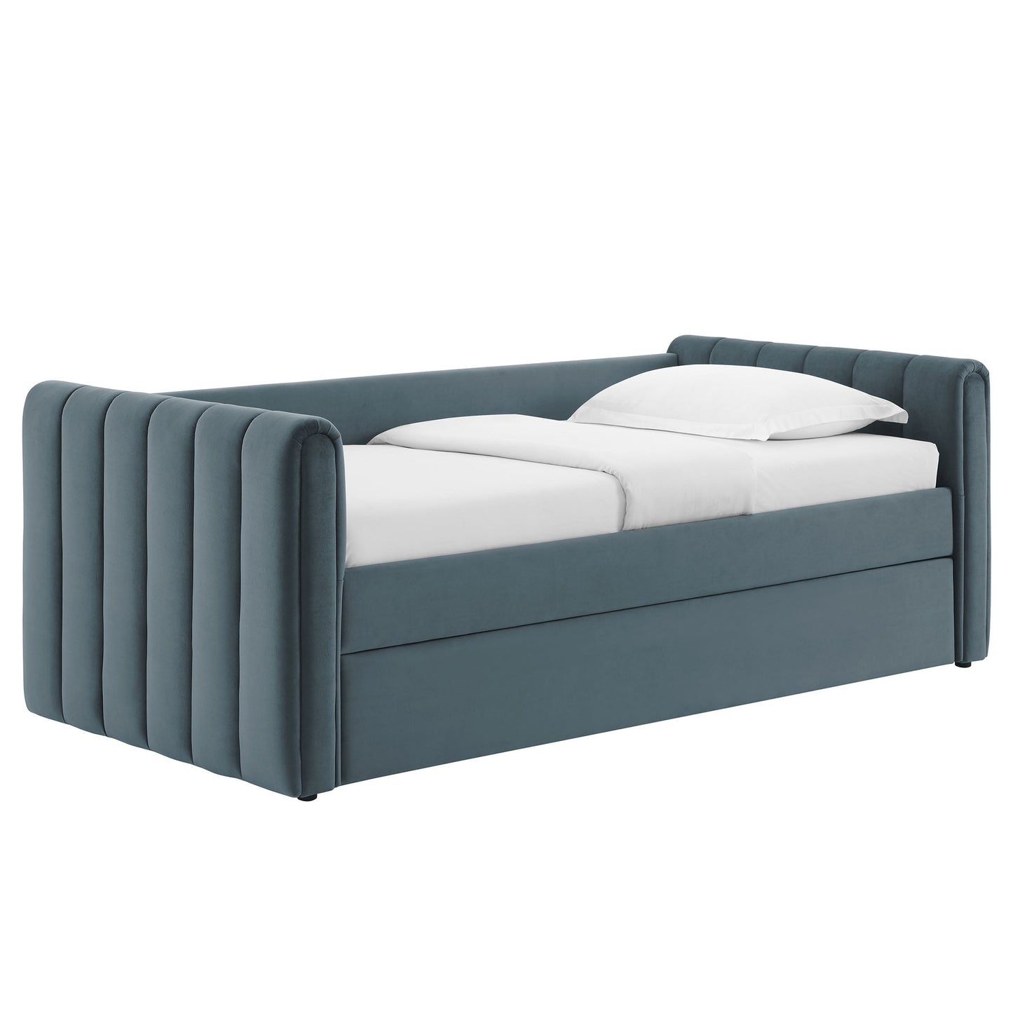 Veyla Tufted Velvet Twin Daybed with Trundle