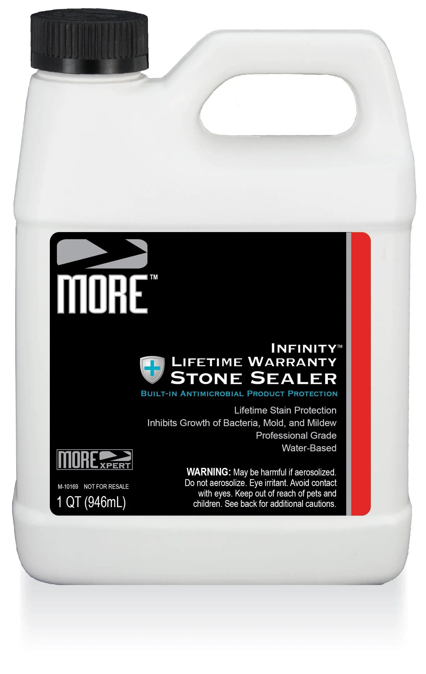 More Infinity Stone Sealer bottle, 1 qt, lifetime warranty, antimicrobial protection on Tampa Home & Garden Store