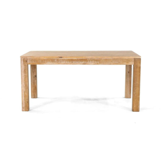 Modern Farmhouse 63-Inch Solid Wood Dining Table with light rustic finish on Tampa Home & Garden Store