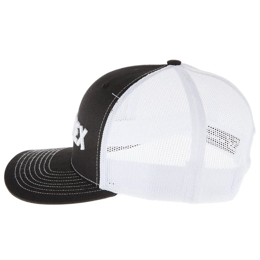 Mayatex black and white mesh back cap trucker hat with black front and white mesh back on Tampa Home & Garden Store