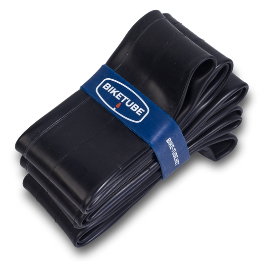 Biketube MTB inner tube Schrader valve, 29 inch, butyl rubber, rolled up with blue label on Tampa Home & Garden Store
