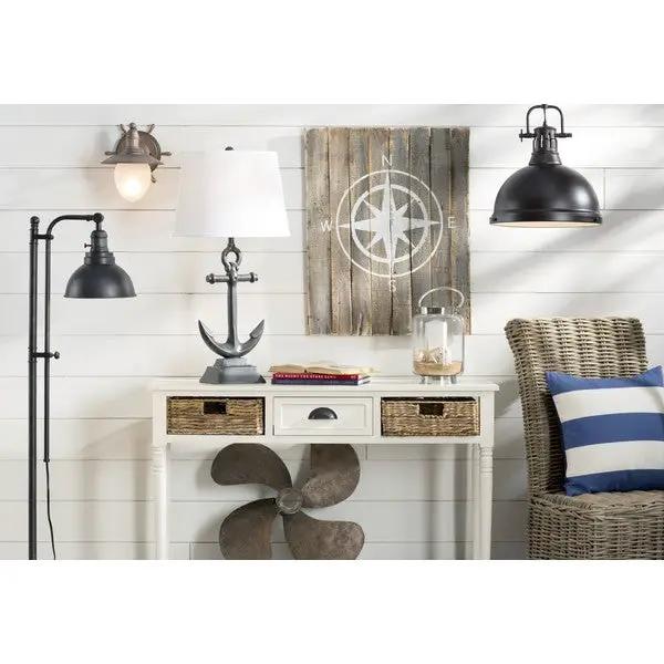 65-inch Tall Floor Lamp Task Light in Distressed Metal Finish - Tampa Home & Garden Store