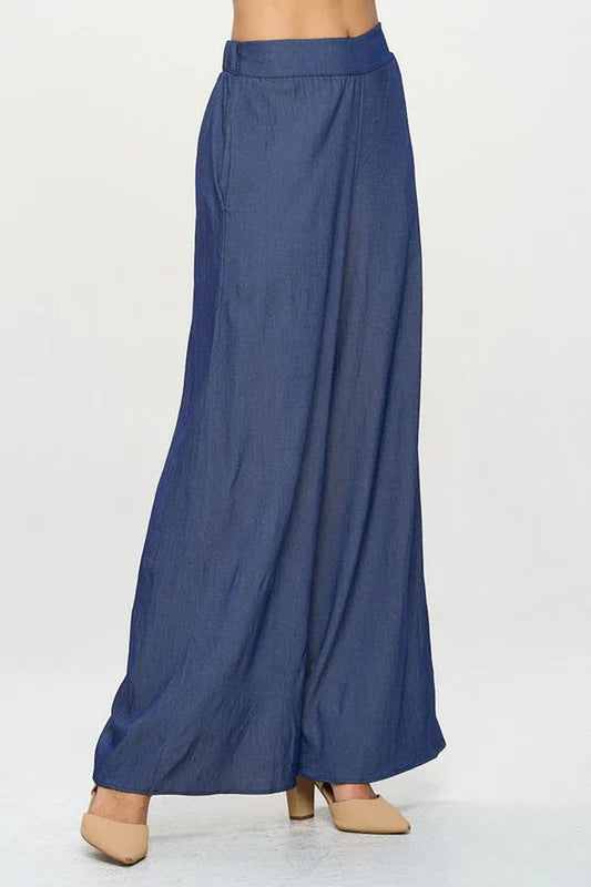 Made in USA Tencel Straight Leg Pants with Side Pockets - Tampa Home & Garden Store