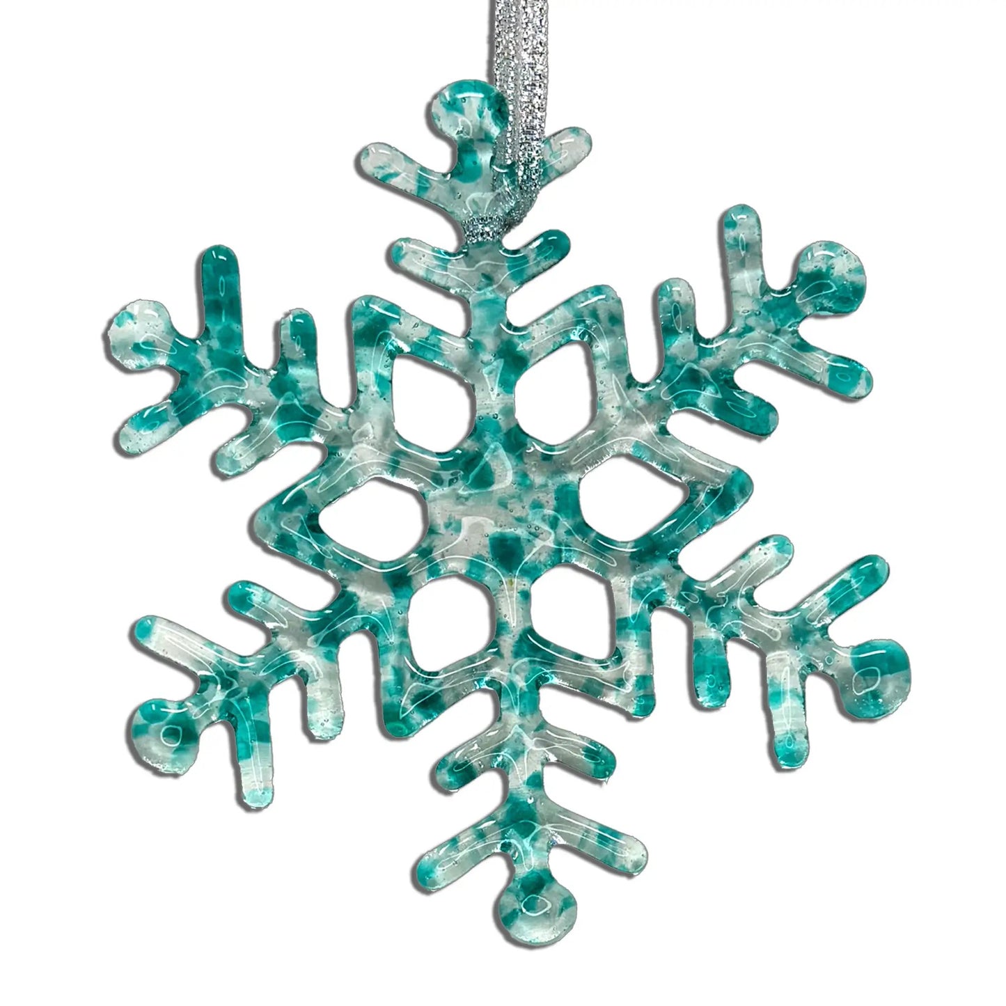 Handmade Glass Snowflake - Emerald Coast - by studioTica - Tampa Home & Garden Store