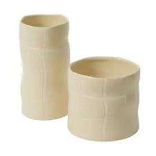 Maison Pot 5 Inch Planter duo in cream ceramic by Terra Cotta Botanical Boutique on Tampa Home & Garden Store